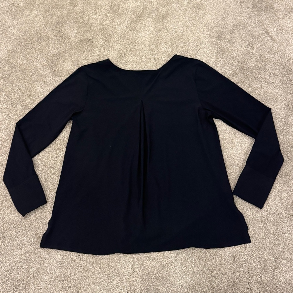 ADAY Dark Navy V-Neck Blouse - Picture 4 of 6